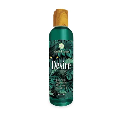 Desire Pheromone Massage Oil 4 Oz Eucalyptus and Peppermint