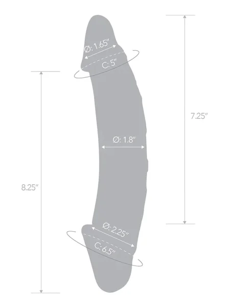 Glas 10.5" Girthy Realistic Double Dong — image 4 of 7
