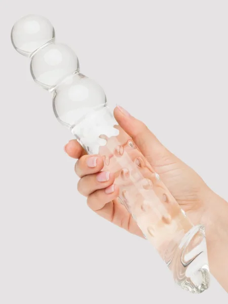 Gläs Realistic Textured Double Ended Glass Dildo 12 Inch