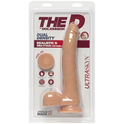 The D Realistic D Slim 9 Inch Ultraskyn Vanilla