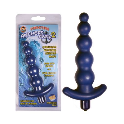 Vibrating Anchors Away 2 Anal Beads Blue