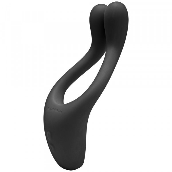 Tryst Multi Erogenous Zone Silicone Vibrator and Cock Ring - Black
