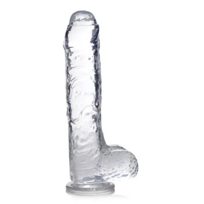 Jock C thru Dildo With Balls 9 Inch