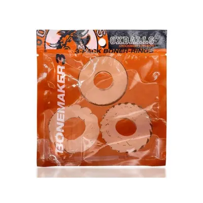 Bonemaker 3 pack Boner Cockring Kit Clear