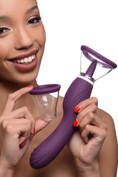 Inmi 9.6" Vibrating Pump with Tongue Stimulator & G-Spot Handle