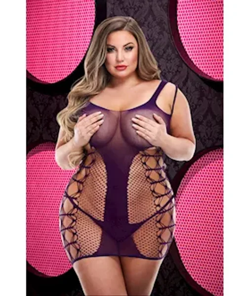 Jacquard Mini Dress  - Purple - Os/xl — image 2 of 2