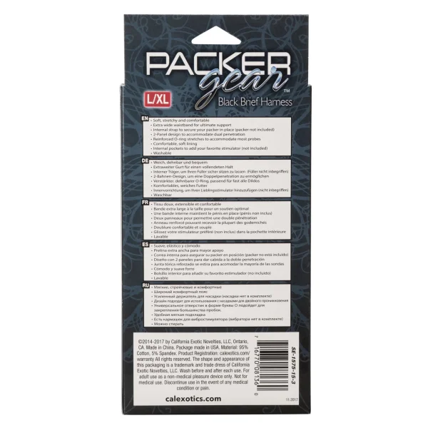 Packer Gear Brief Harness - Large-extra Large - Black