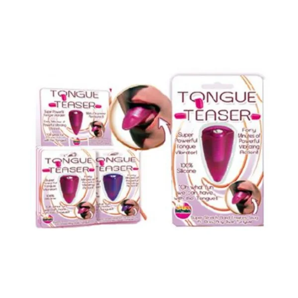 Tongue Teaser Silicone Oral Vibrator 12 Per Display 2 Colors