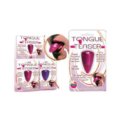 Tongue Teaser Silicone Oral Vibrator 12 Per Display 2 Colors
