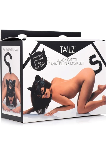 Cat Tail Anal Plug and Mask Set