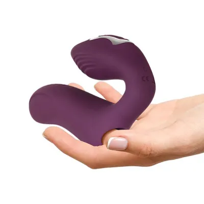 Evolved Helping Hand Purple USB Rechargeable Dual Stimulation Finger Vibrator