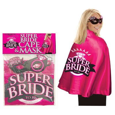 Super Bride Cape Mask Hens Party Costume