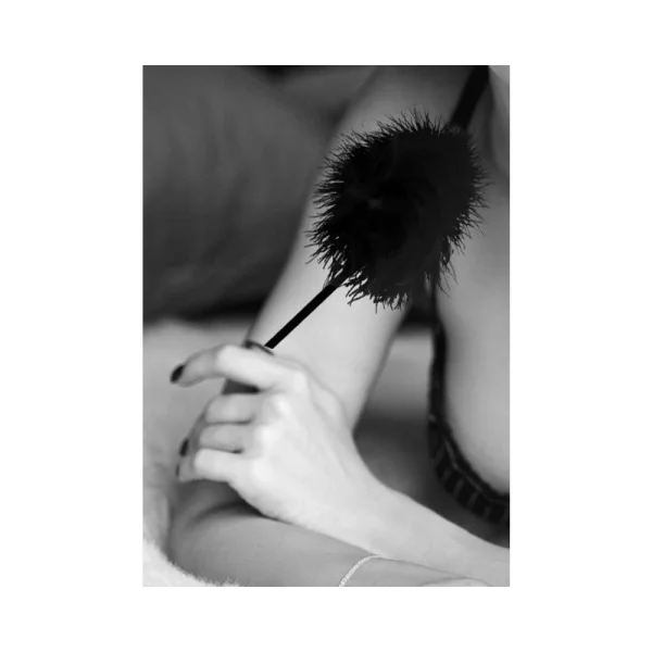 Ouch! Black Faux Feather Tickler