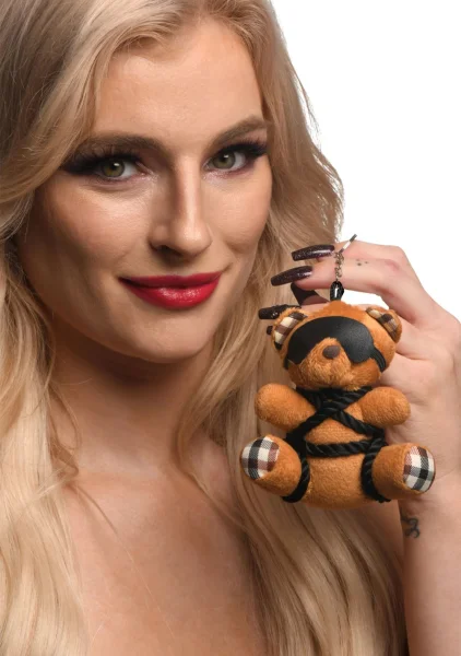 Rope Teddy Bear Keychain