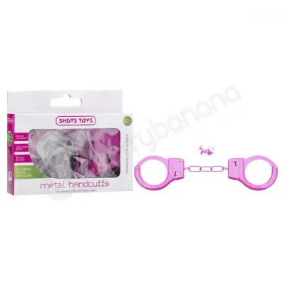 Shots Toys Pink Metal Handcuffs