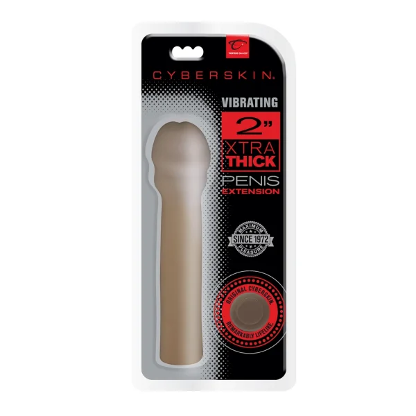 CYBERSKIN XTRA THICK VIBRATING PENIS EXTENSION