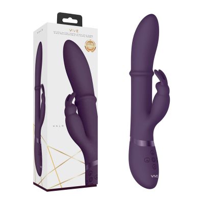Vive Halo Purple 24 5 cm USB Rechargeable Rabbit Vibrator