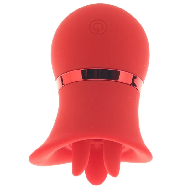 French Kiss Suck & Play Rechargeable Waterproof Silicone Interchangeable Set By CalExotics - Red