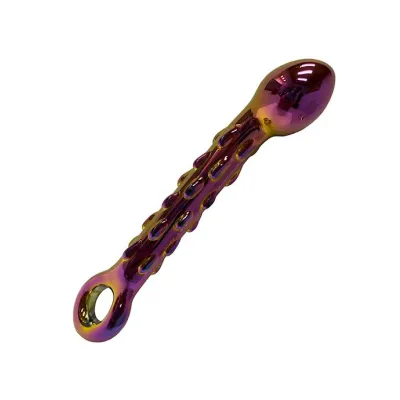 Pink Glass Plug Massager Pink 7 Inch