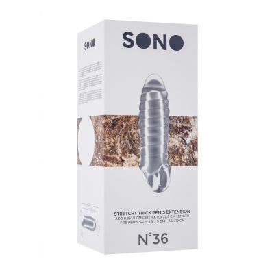 No 36 Stretchy Thick Penis Extension Translucent Penis Sleeve