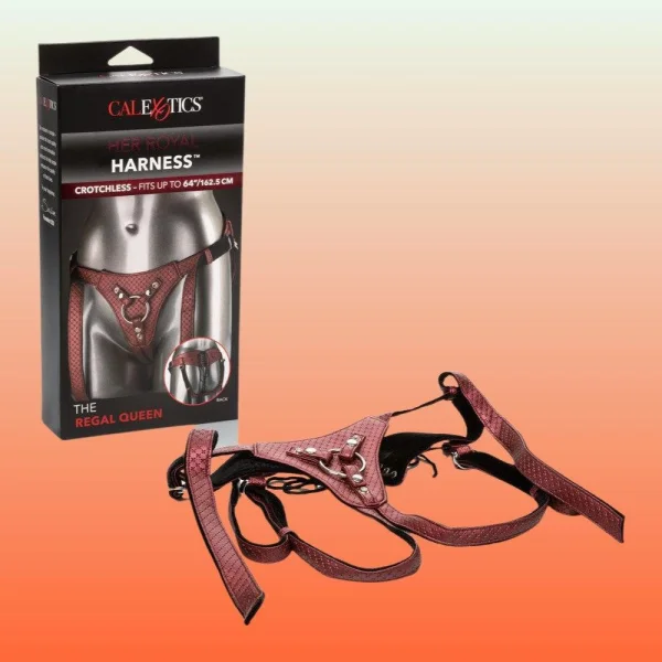 Her Royal Harness the Regal Queen Red Strap-On Harness