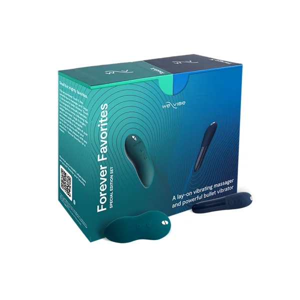 Forever Favorites Set By We-Vibe With Touch X & Tango X Powerful Vibrators - Blue & Green