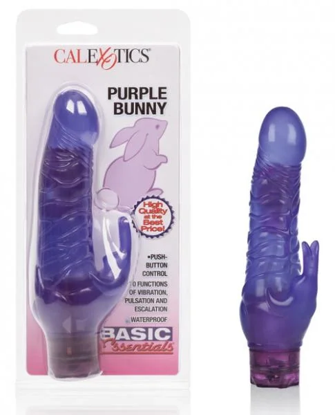 Basic Essentials Bunny Purple Rabbit Vibrator — image 8 of 8