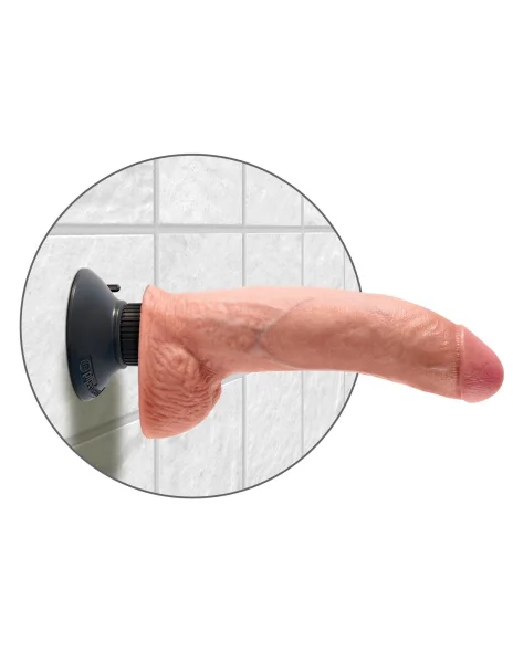 KING COCK 9 in. with Balls Vibrating REALISTIC DILDO