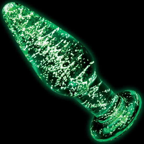 Whipsmart Glow In The Dark Glass Tapered Butt Plug