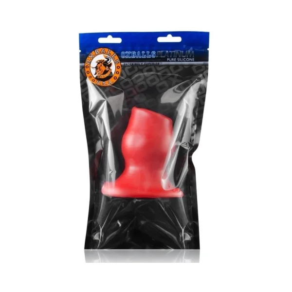 Oxballs Pighole-2, Hollow Plug, Medium, Red — image 4 of 7