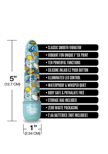 Prints Charming Pop Tease 5" Mini Vibe - Wham Blue — image 5 of 6