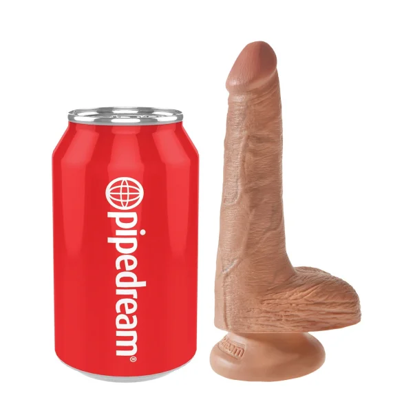 King Cock 6" Cock With Balls - Tan