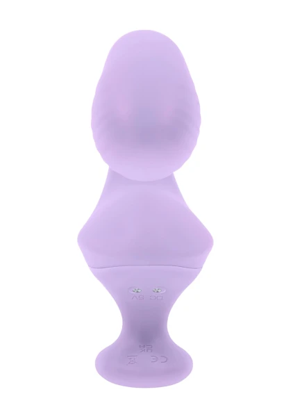 Playboy Pleasure Rev Me Up Rechargeable Waterproof Silicone Dual Stimulation Vibrator - Purple