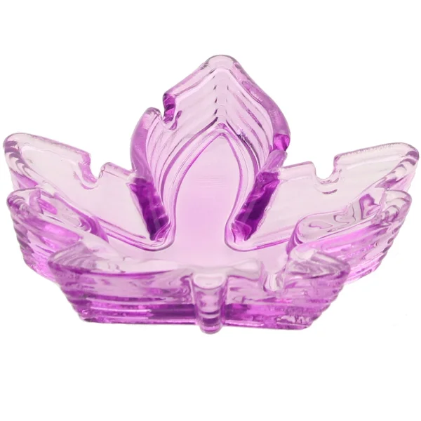 Pot Leaf Purple Glass Ashtray