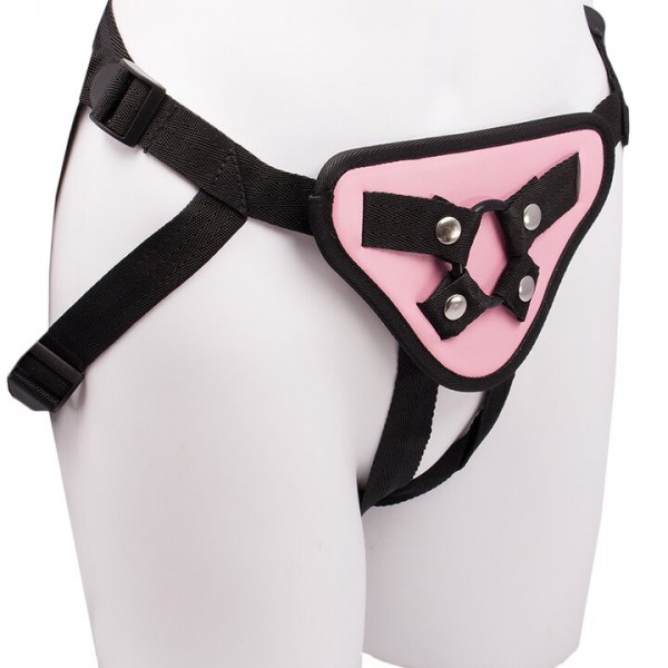 Bondara Pink Satin Strap On Harness