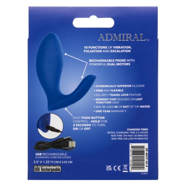 Admiral Prostate Rimming Probe - Blue