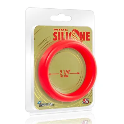 Wide Silicone Donut Red 2 25 Inch Diameter