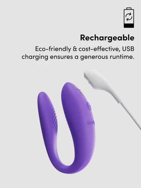 We-Vibe Sync Go App Controlled Rechargeable Clitoral and G-Spot Vibrator