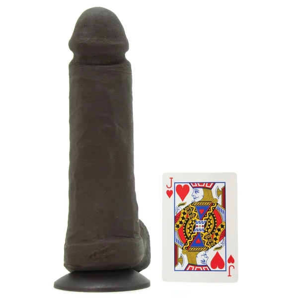 Doc Johnson The Realistic Cock UR3 8" - Vac-U-Lock Compatible Suction Cup - Chocolate