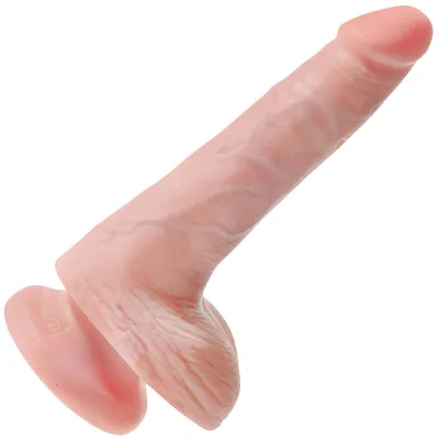 King Cock 6 Suction Cup Dildo With Balls Vanilla