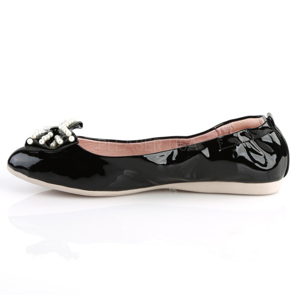 Pointed Toe Foldable Flats W/ Pearl Embellished Bow — image 11 of 12