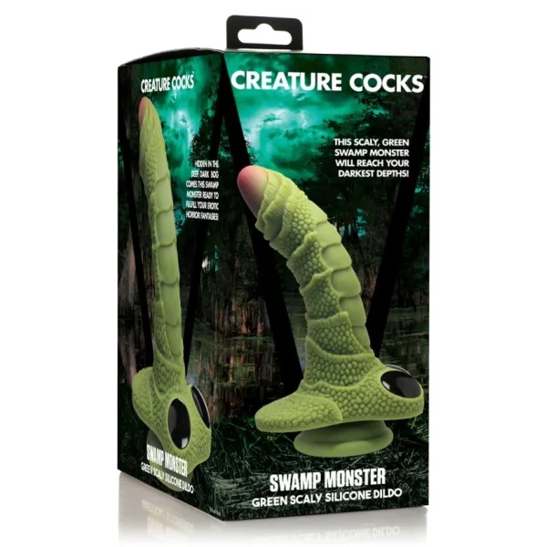 Creature Cocks - Swamp Monster Green Scaly Dildo