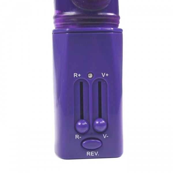 Purple Beaded Rabbit Pearl Vibrator