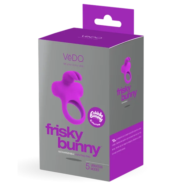Ohhh Bunny Frisky Bunny Vibrating Cock Ring - Perfectly Purple