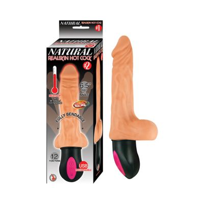 Natural Realskin Hot Cock 2 6 5 inches Beige