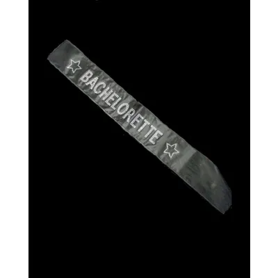 Bachelorette Sash With Stones Black