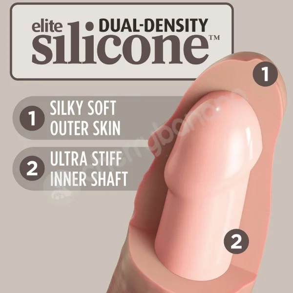Daily Deal - 20% Off King Cock Elite 6'' Flesh Silicone Dual Density Cock Dildo