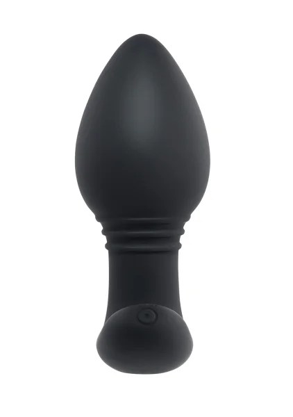 Playboy Pleasure Plug & Play Rechargeable Silicone Vibrating Butt Plug With Remote - Black