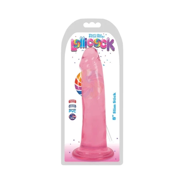 Lollicock 8 inches Slim Stick Dildo Suction Cup