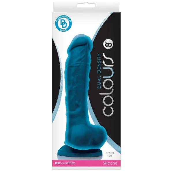 NS Novelties Colours Dual Density 8 Inch Silicone Realistic Suction Cup Dildo